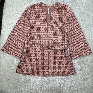 Summum Jersey Knit Tie Waist Top Pink